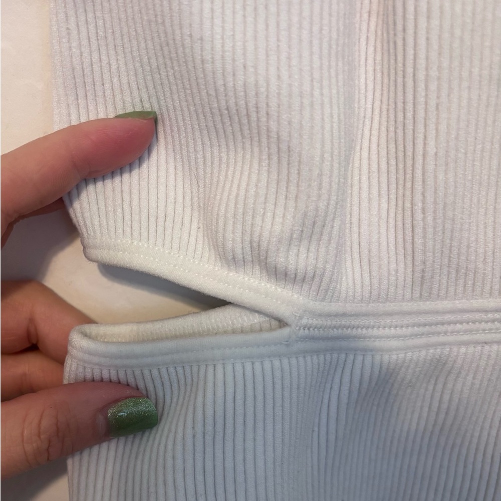 White Ribbed Tank Top - Picture 2 of 3